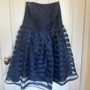 David’s Bridal bridesmaid or prom dress. Size medium, Navy, Short